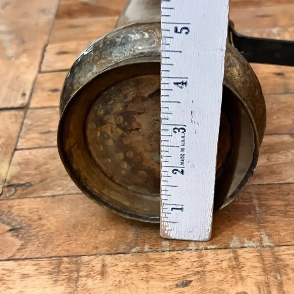 Vintage Hammered Copper Brass Coffee Pot 7.5